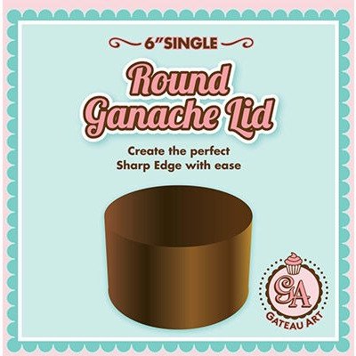 6 Inch Single Round Ganache Lid - Sharp Edge