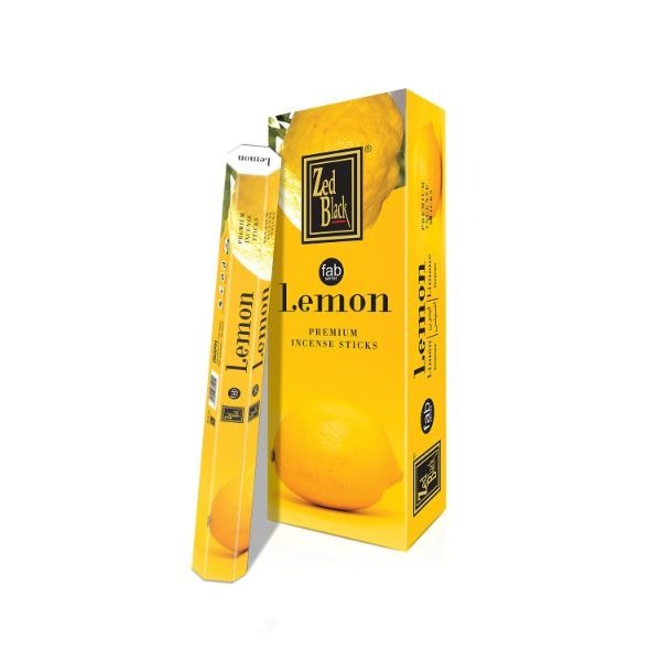 Zed Black Fab Lemon (Pack of 6) Hexa 20 Sticks