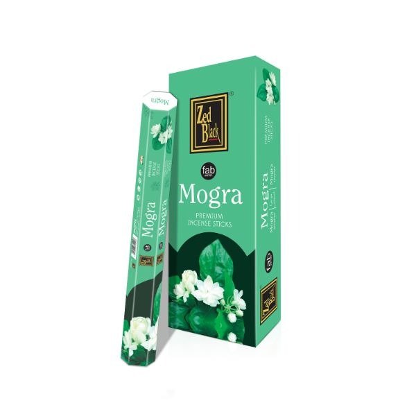 Zed Black Fab Mogra (Pack of 6) Hexa 20 Sticks