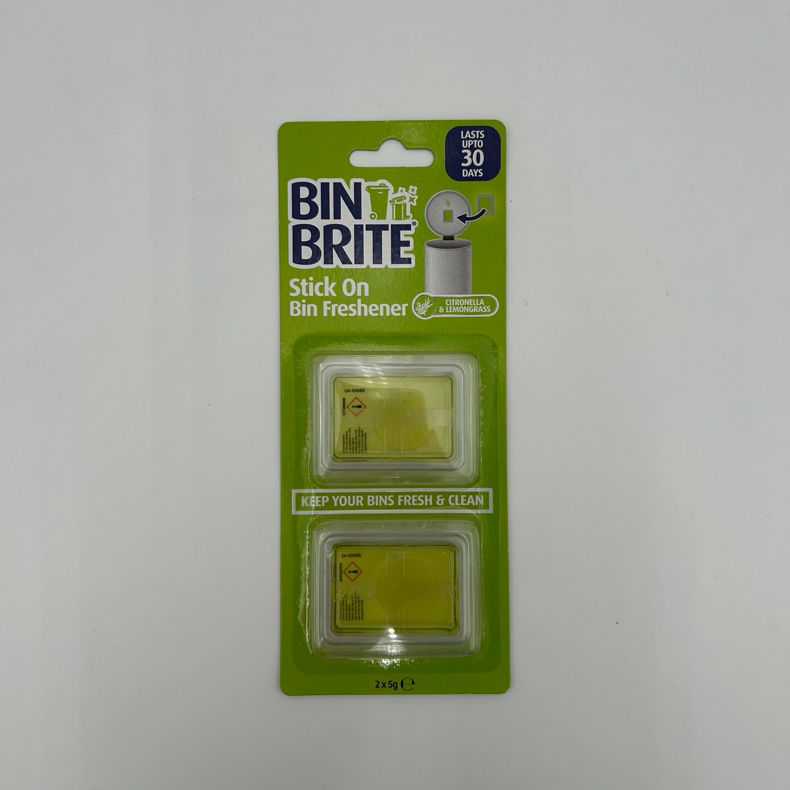 Bin Brite Stick On Bin Freshener Citronella and Lemongrass 2pk