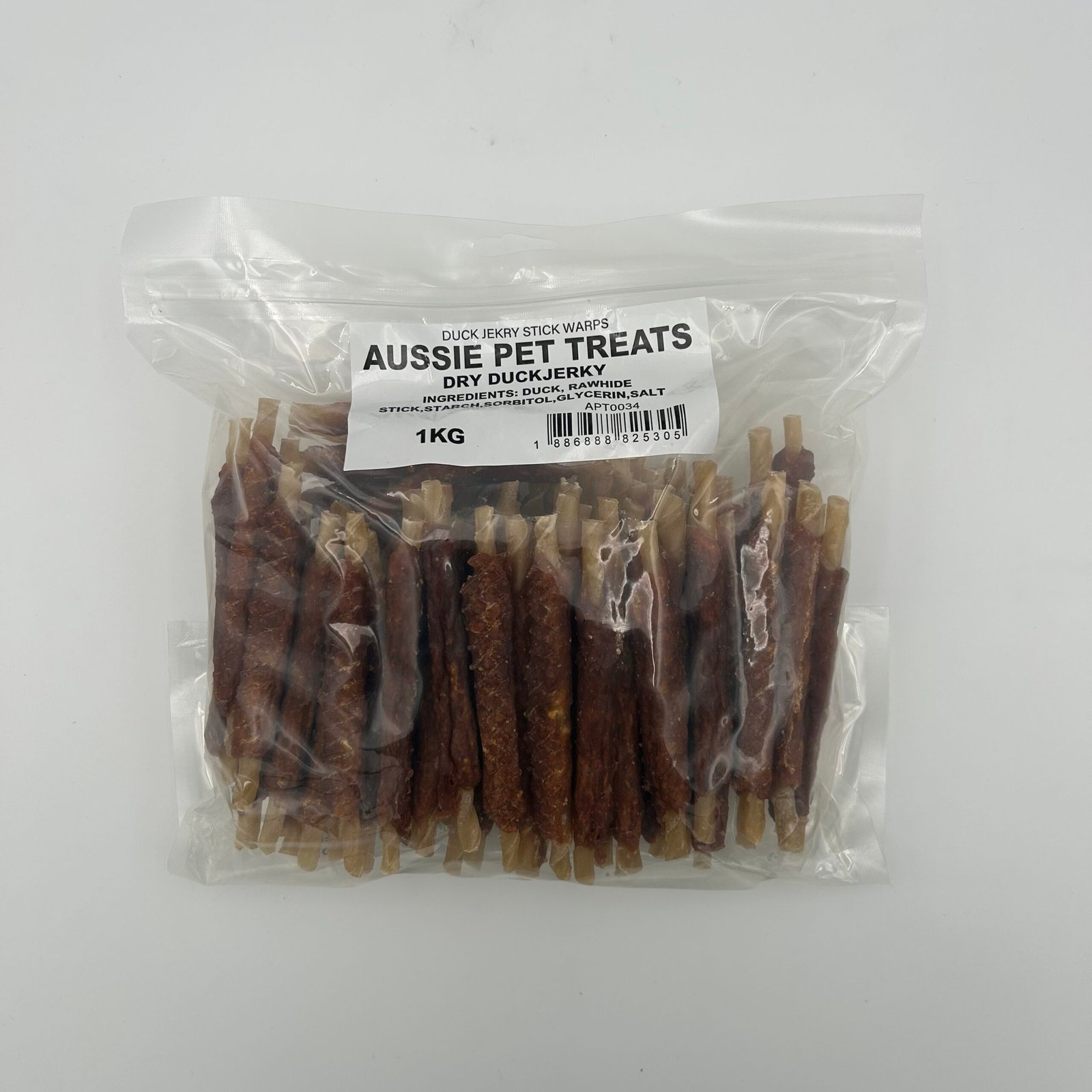 Aussie Pet Treats - Duck Jerky Stick Wraps 1kg