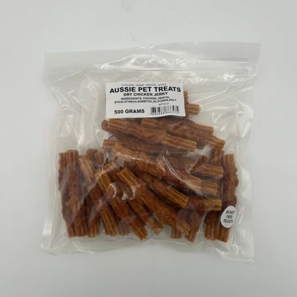Aussie Pet Treats - Chicken Jerky Wrap Dental Sticks 500g