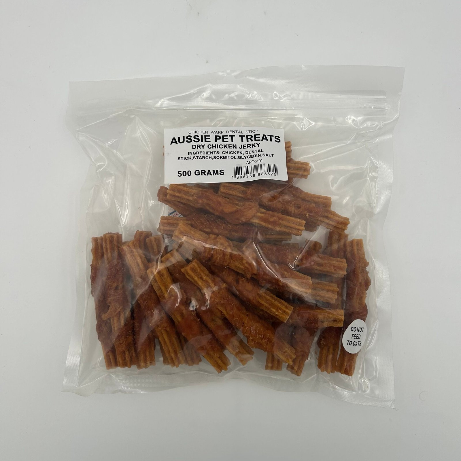 Aussie Pet Treats - Chicken Jerky Wrap Dental Sticks 500g