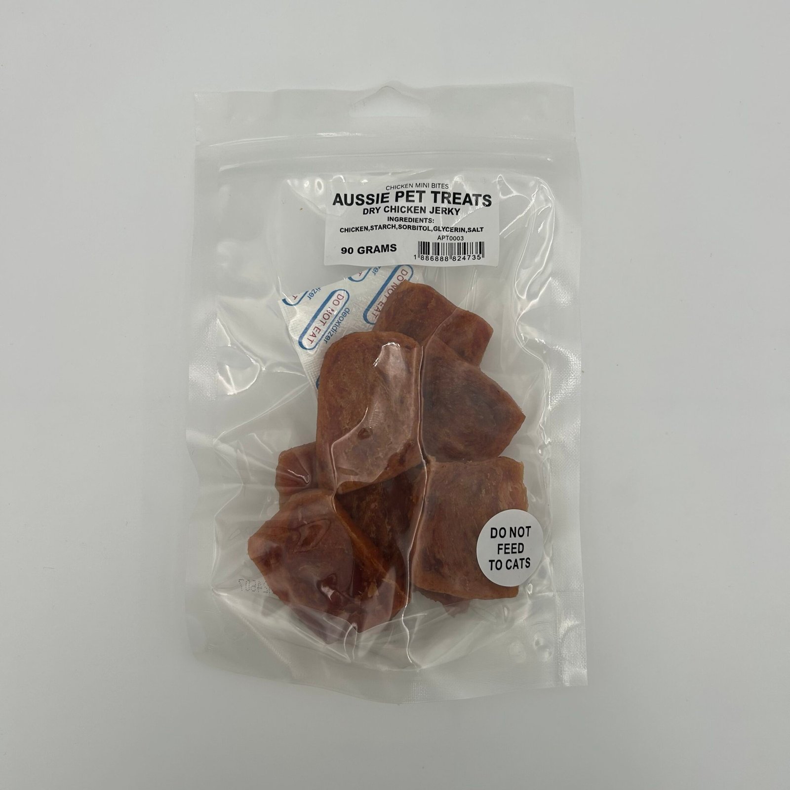 Aussie Pet Treats - Chicken Jerky Small Fillets 90g