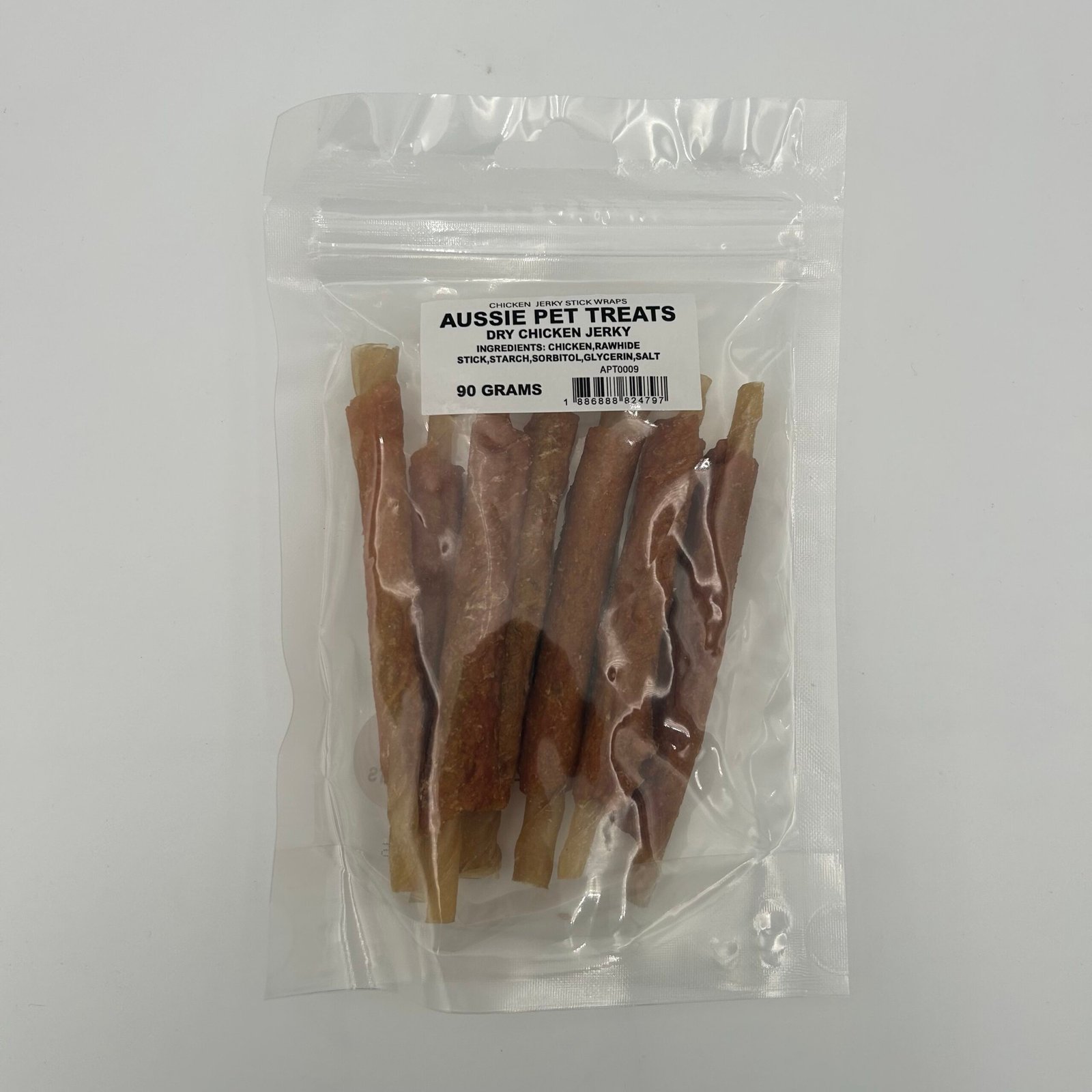 Aussie Pet Treats - Chicken Jerky Stick Wraps 90g