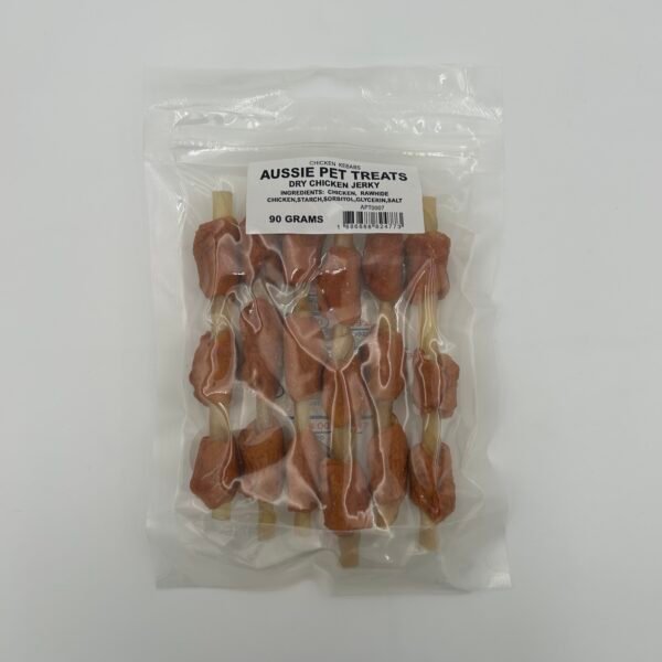 Aussie Pet Treats - Chicken Jerky Triple Kebabs 90g
