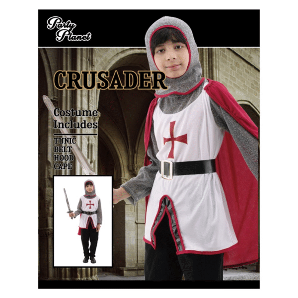 Boys Crusader Kids Costume XLarge (H: 140cm W: 62cm)