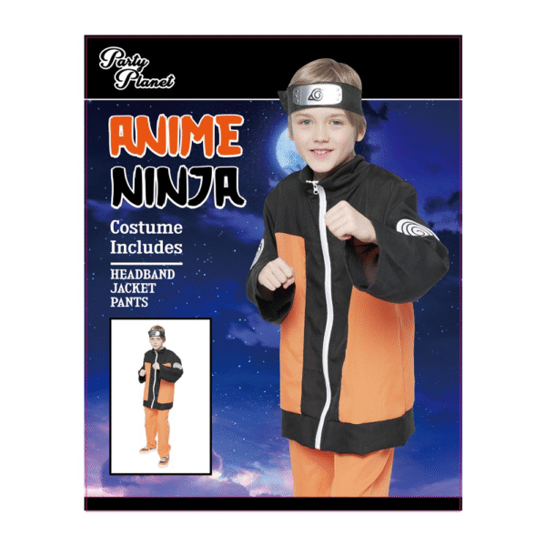 Anime Ninja Kids Costume XLarge (H: 140cm W: 62cm)