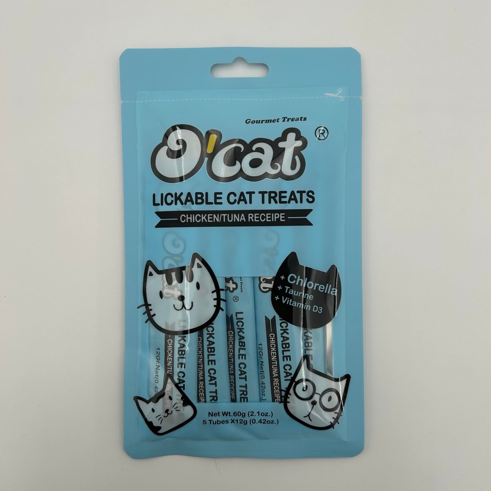 Creamy Chicken & Tuna Lickable Cat Treats 60g (5pk)