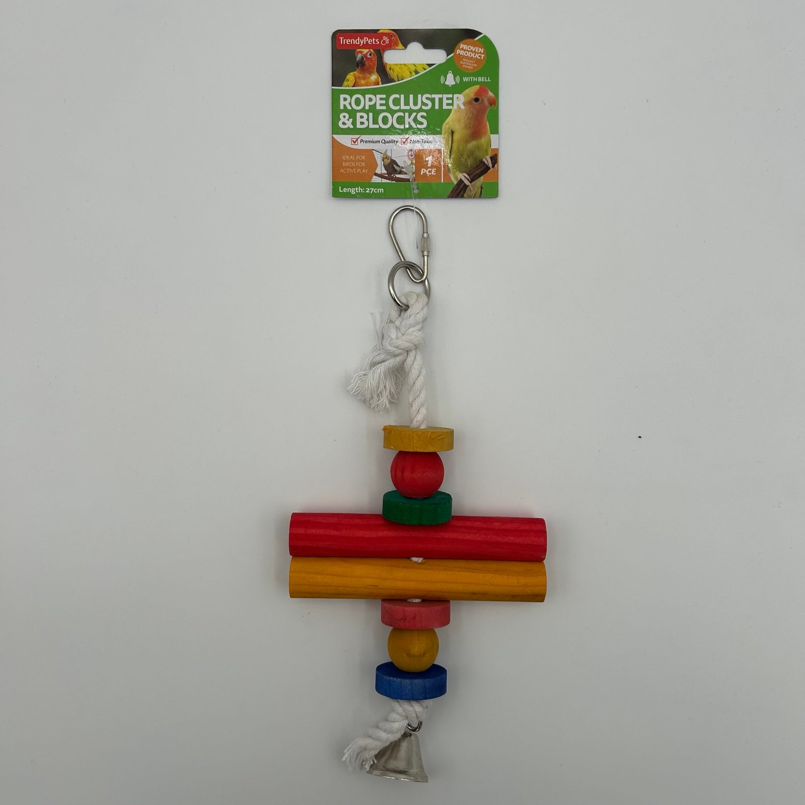 Cage Toy Rope Cluster Blocks with Bell