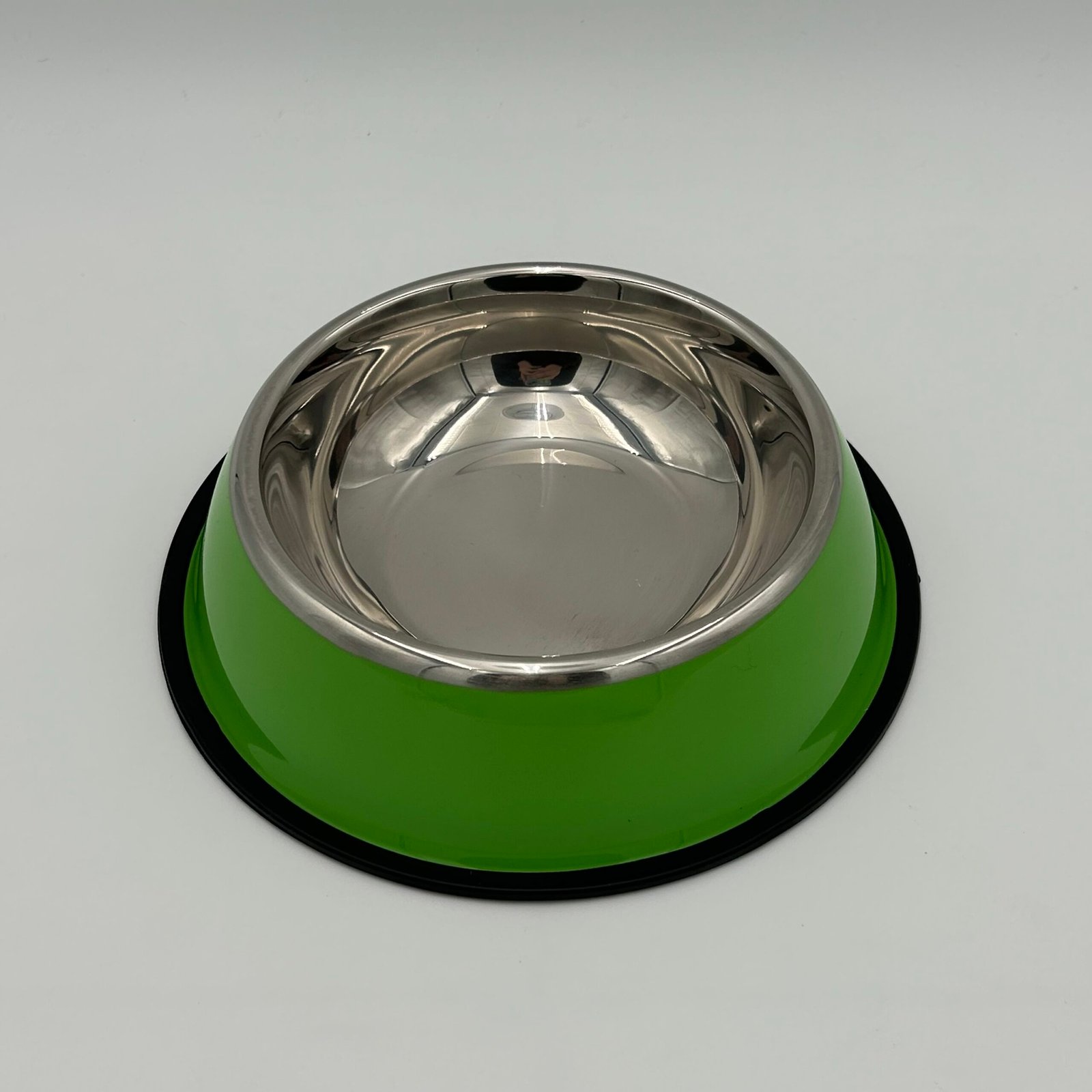 Stainless Steel Pet Bowl with Coloured Rim (22cm)