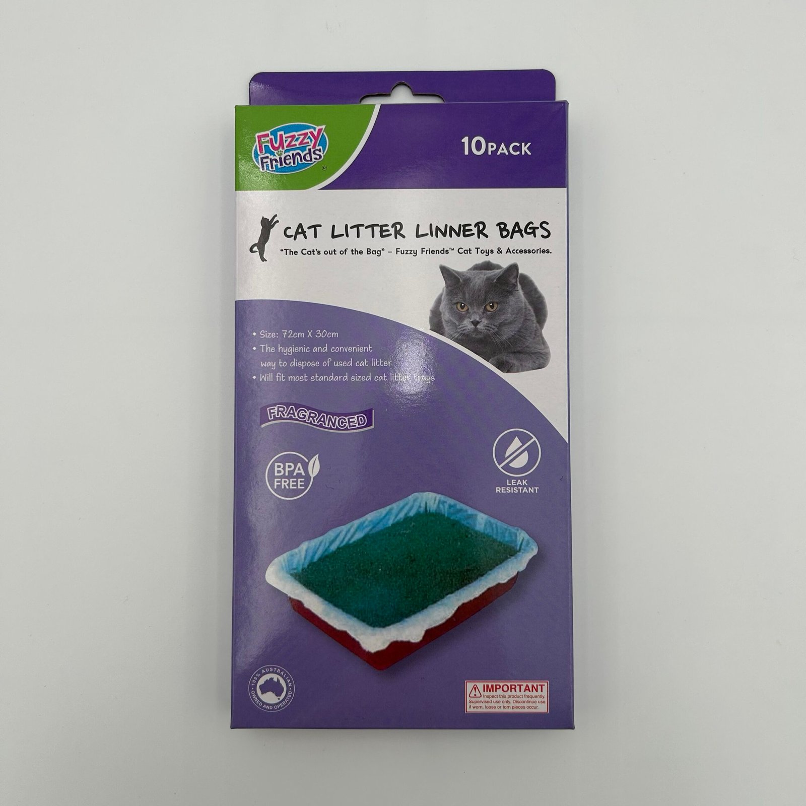 10pk Cat Litter Tray Liners (72x30cm)