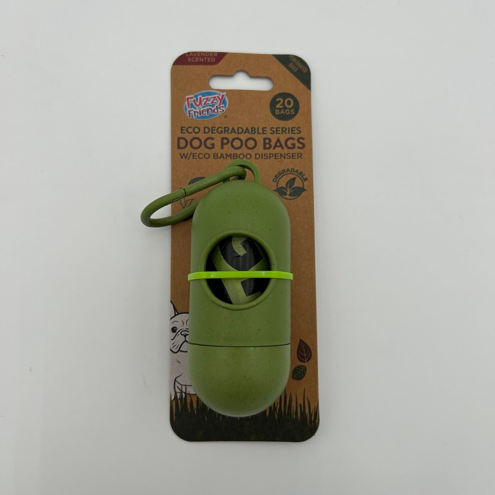 20pk Degradable Scented Poo Bags with Dispenser