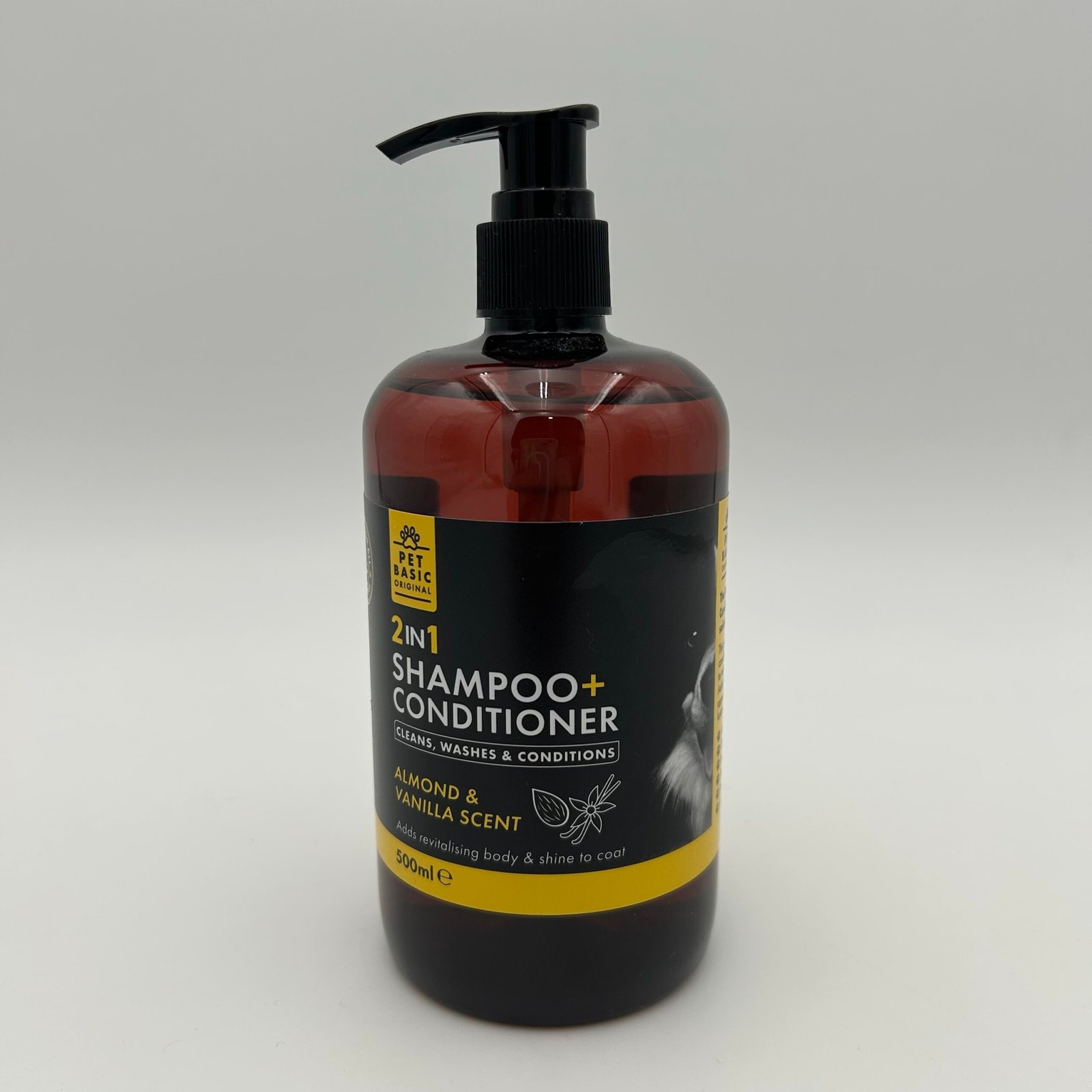 2-in-1 Dog Shampoo & Conditioner Almond & Vanilla Scent 500ml