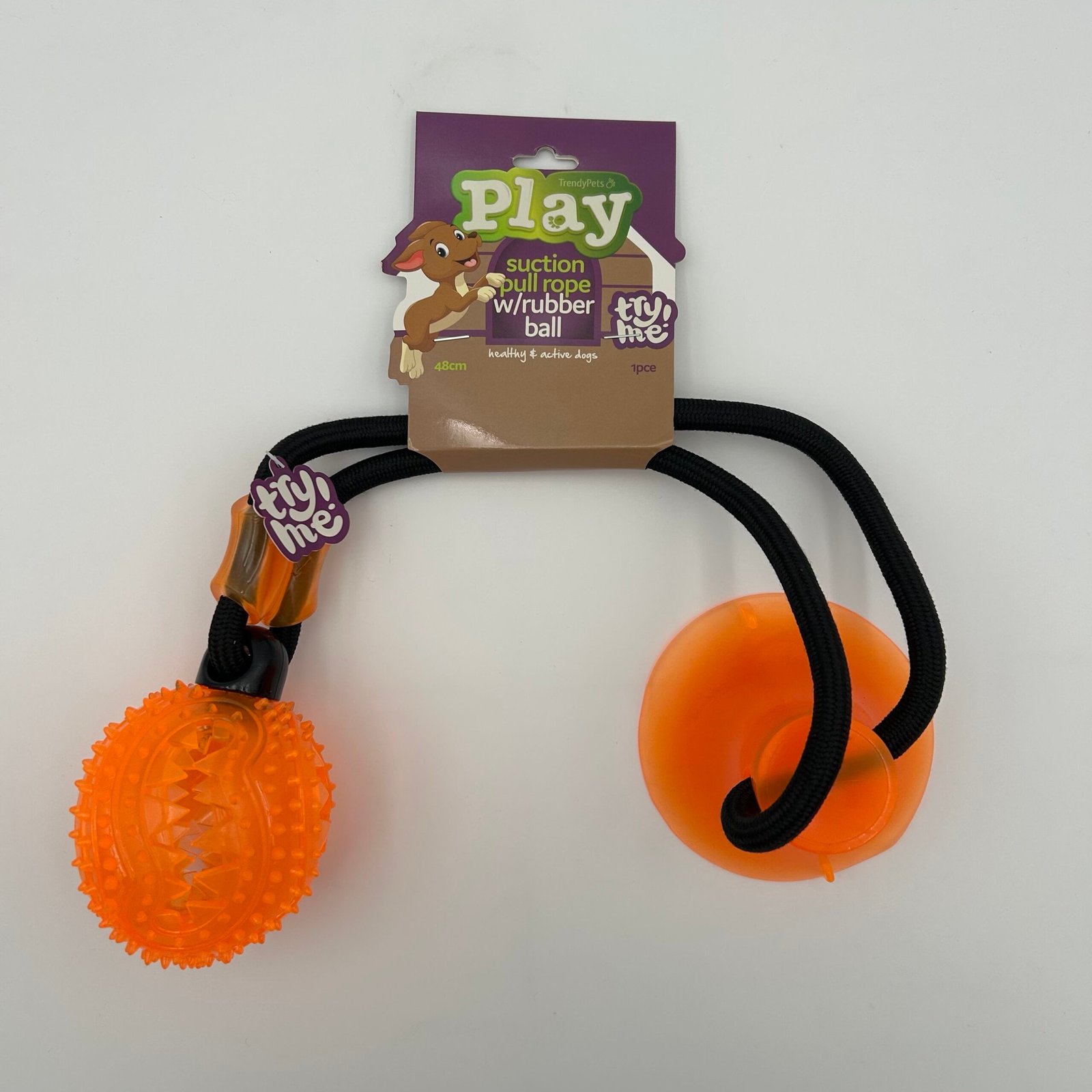 Ball and Suction Pull Rope Dog Toy 49cm