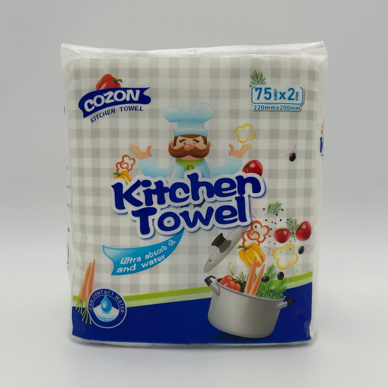 2ply Kitchen Towels 75 sheets 2pk