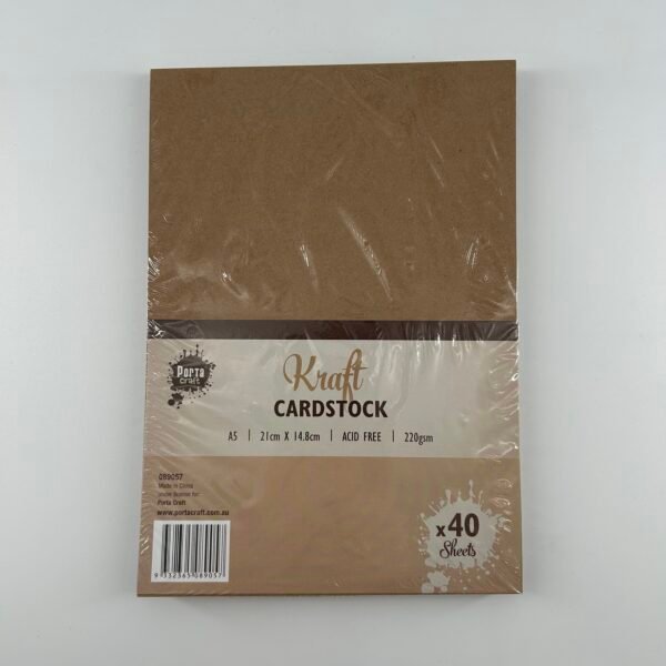 Paper A5 Colour Block 220gsm 40pk Kraft