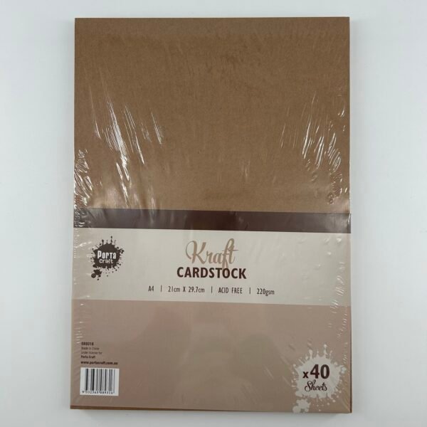Paper A4 Colour Block 220gsm 40pk Kraft