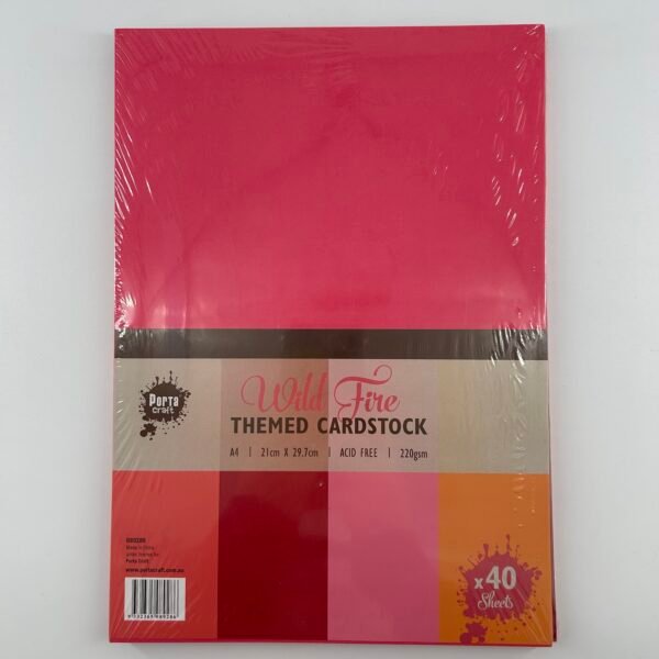Paper A4 Colour Block 220gsm 40pk Wild Fire