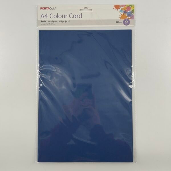 Paper A4 220gsm 6pk Dark Powder Blue