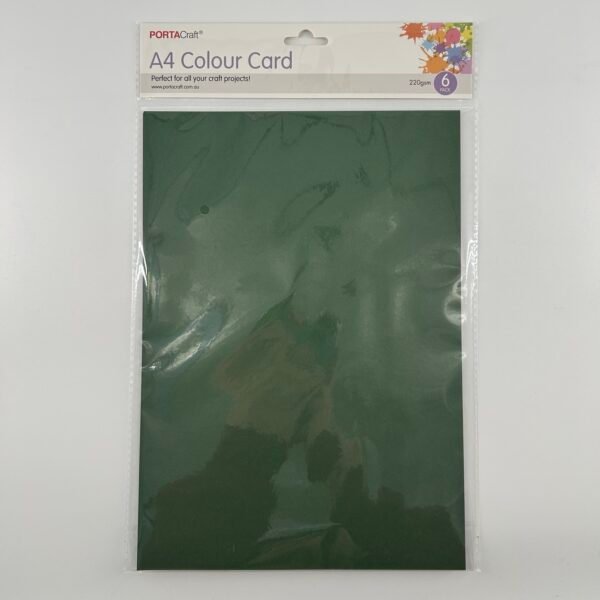 Paper A4 220gsm 6pk Xmas Green
