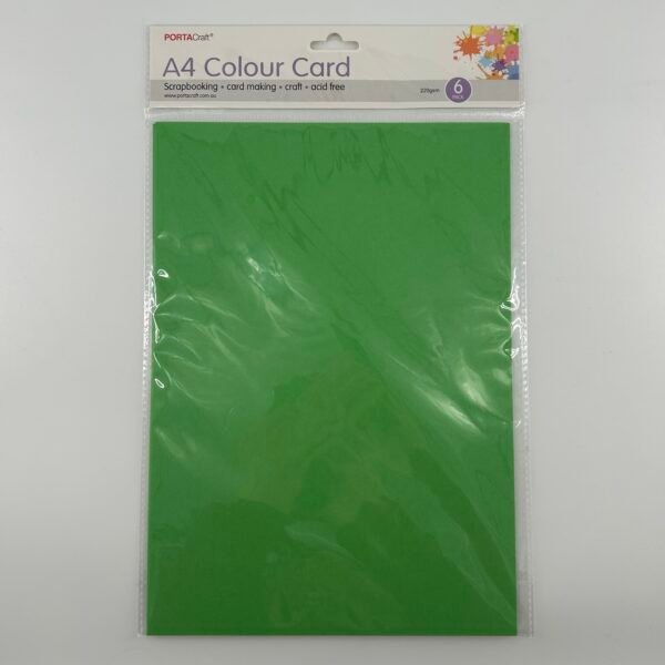 Paper A4 220gsm 6pk Tree Green