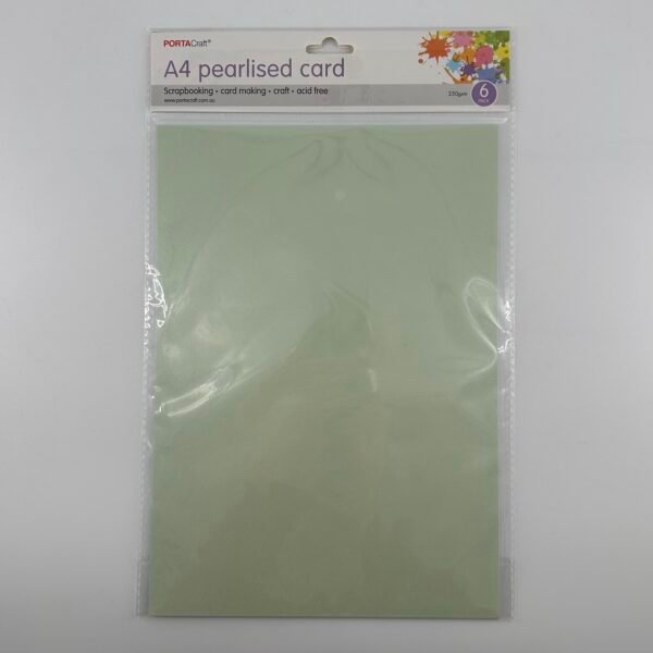 Pearlised Paper A4 250gsm 6pk Sage