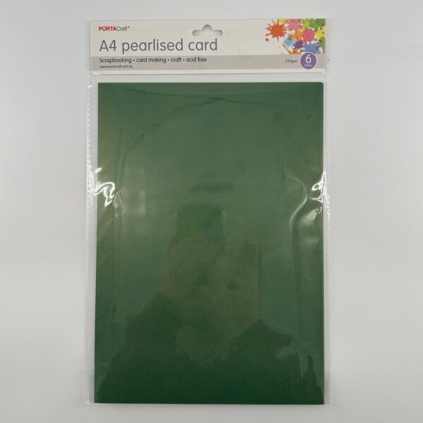Pearlised Paper A4 250gsm 6pk Dark Green