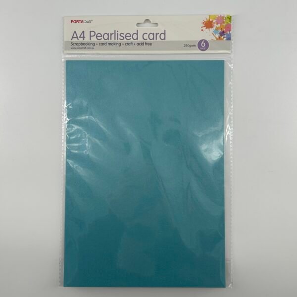 Pearlised Paper A4 250gsm 6pk Ice Blue