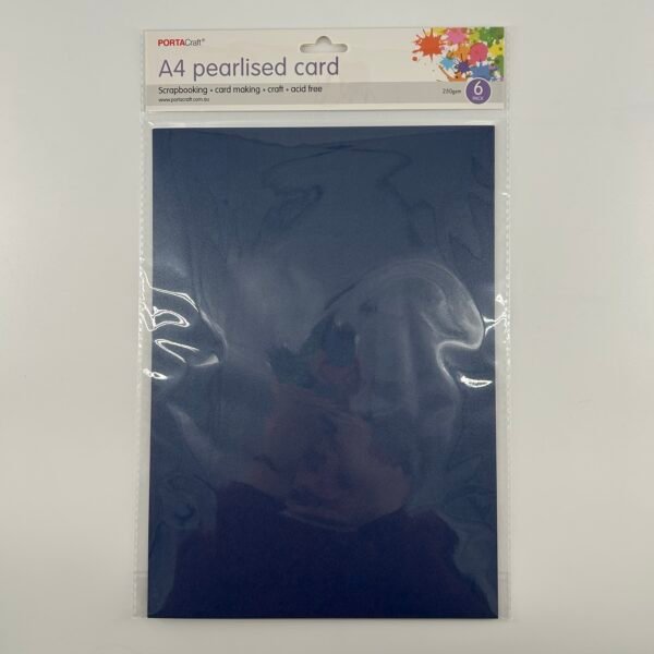 Pearlised Paper A4 250gsm 6pk Denim