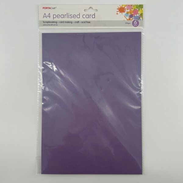 Pearlised Paper A4 250gsm 6pk Violet