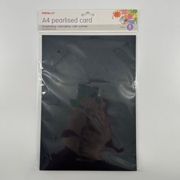 Pearlised Paper A4 250gsm 6pk Gun Metal