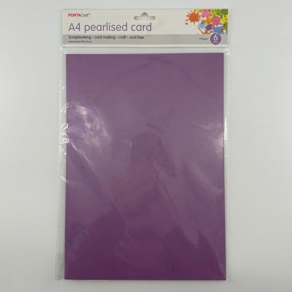 Pearlised Paper A4 250gsm 6pk Lavender