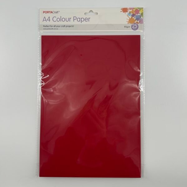 Paper A4 80gsm 25pk Crimson