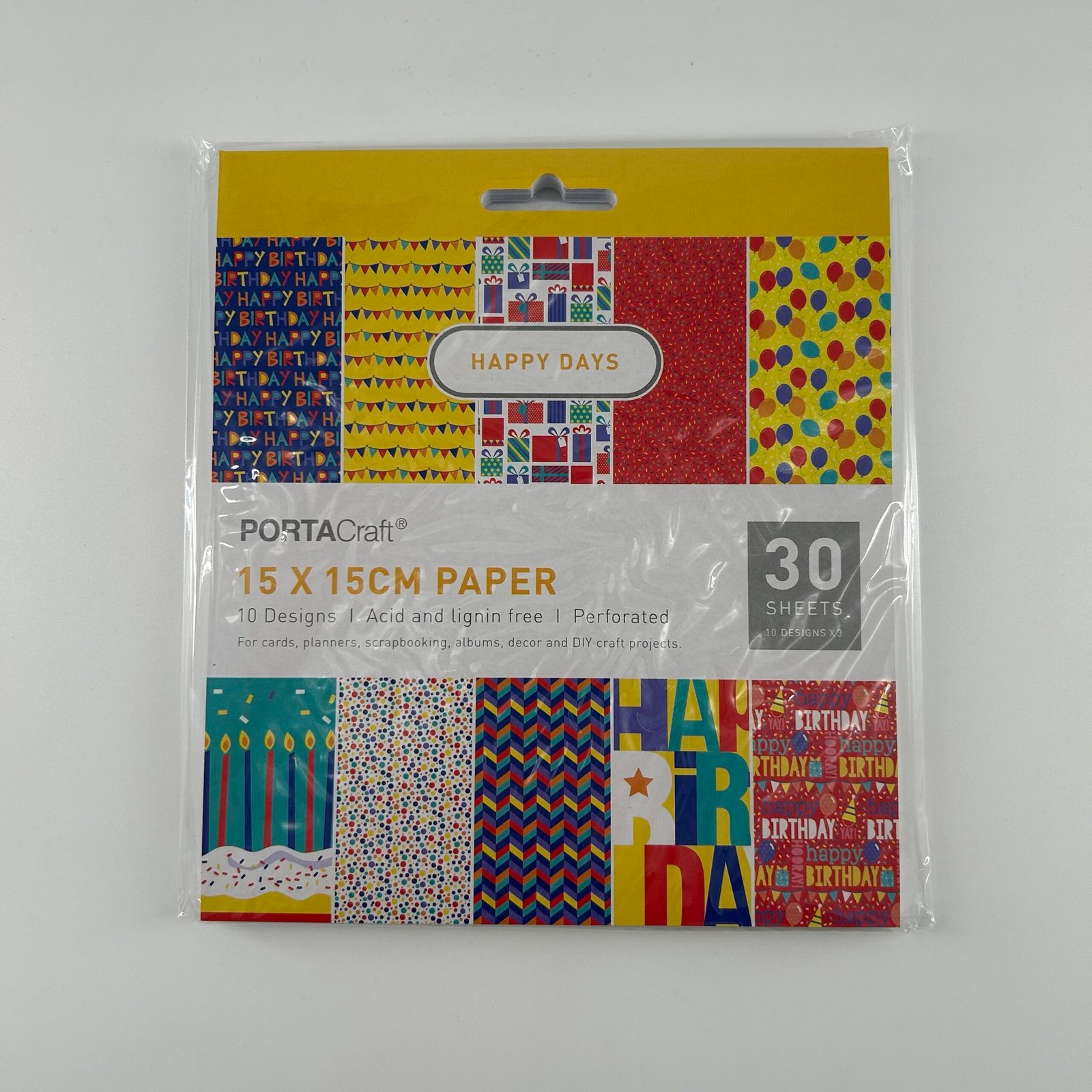 Paper Pattern Pad 30pk (15x15) Happy Days