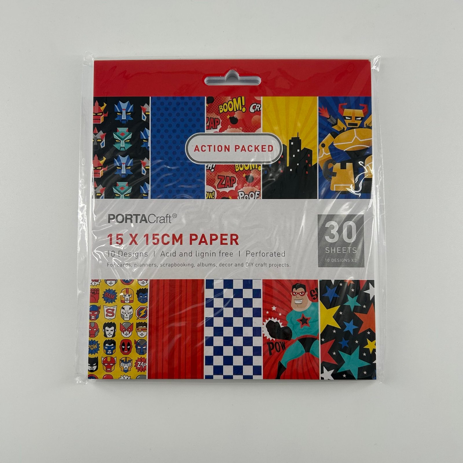 Paper Pattern Pad 30pk (15x15) Action Packed