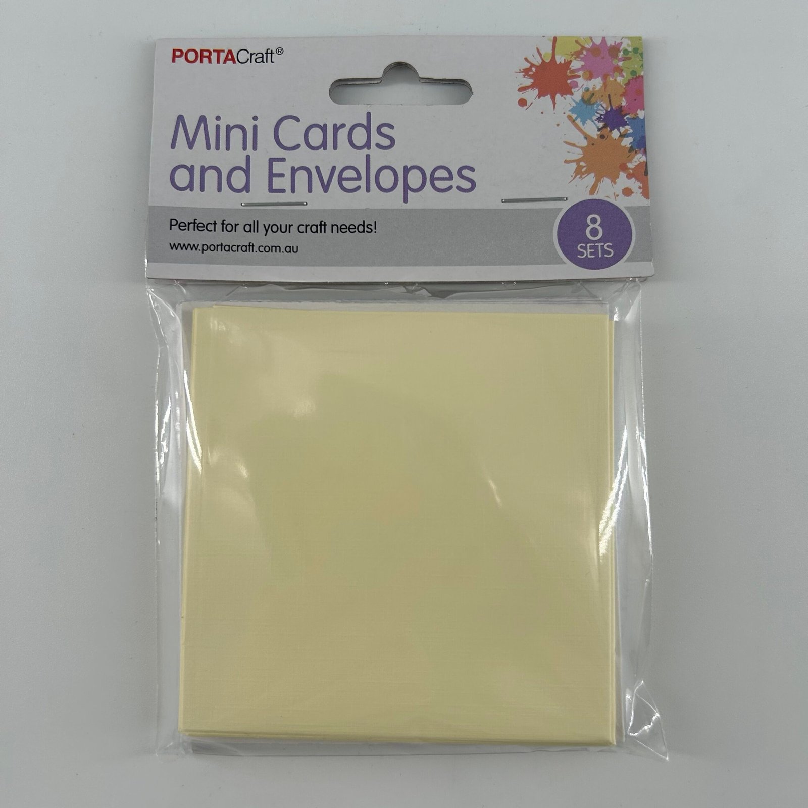 Mini Cards & Envelopes 8pk 77mm Ivory