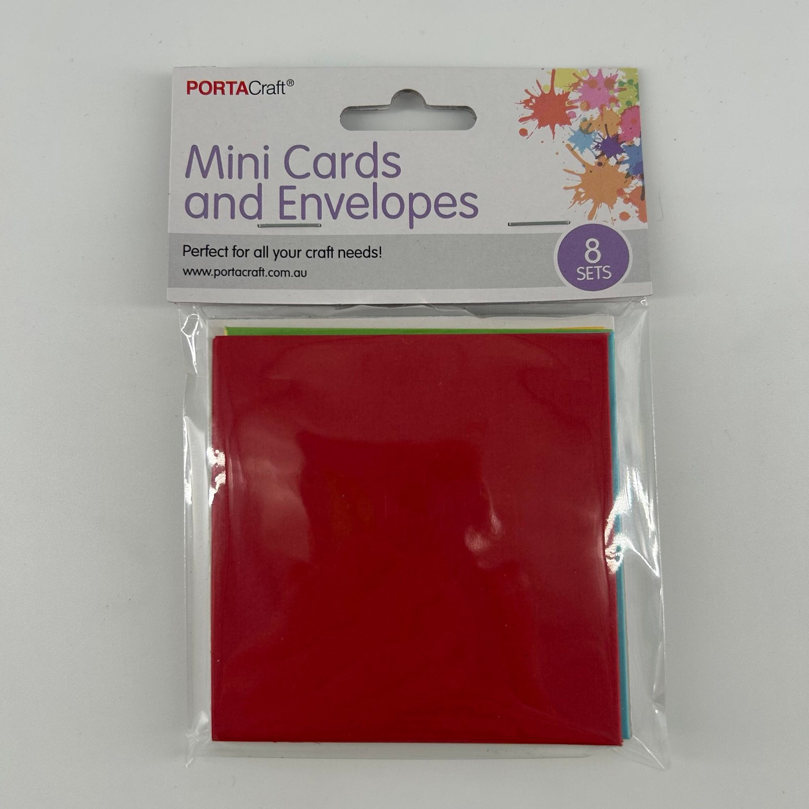 Mini Cards & Envelopes 8pk 77mm Mixed Bright