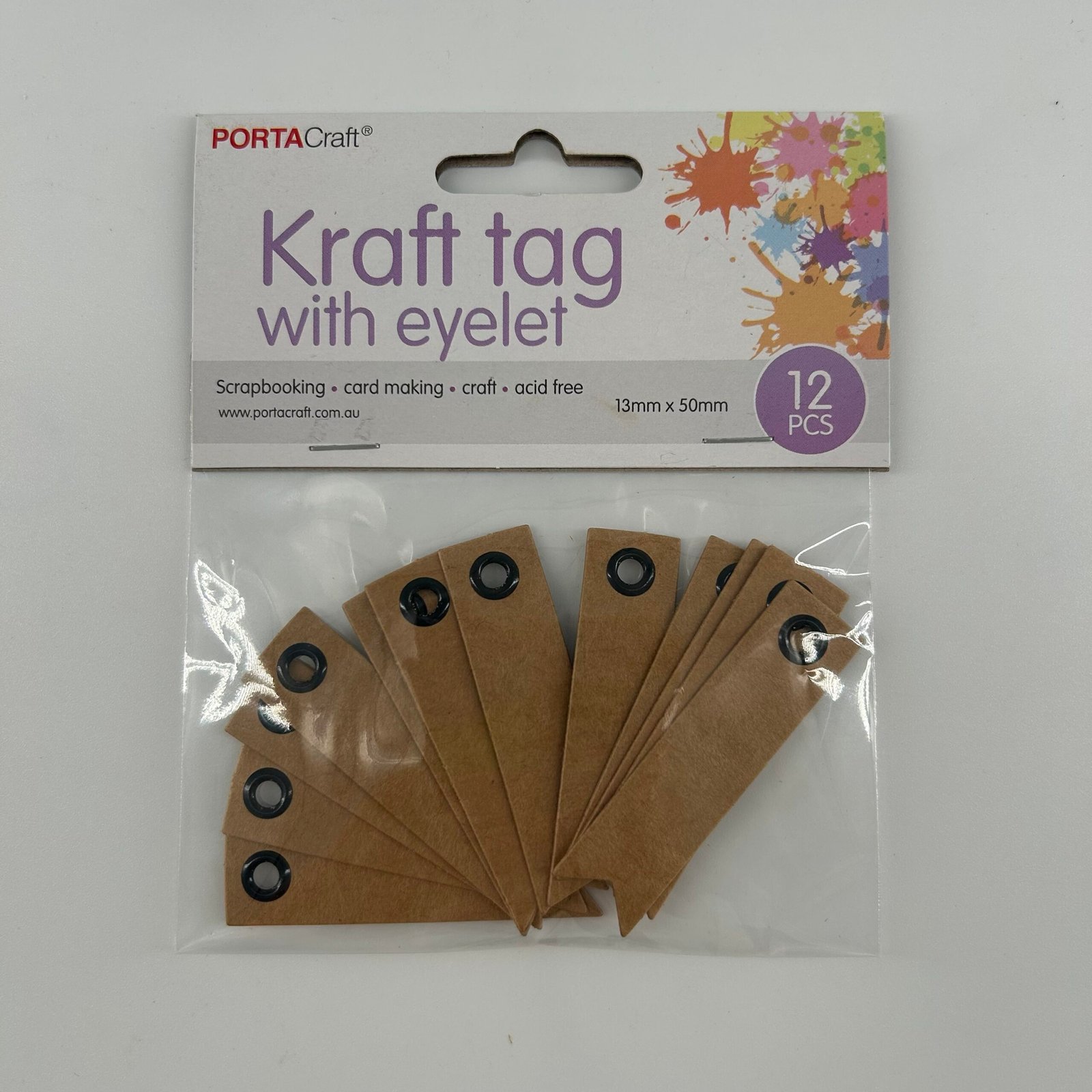 Tags with Eyelet 12pk (13x50mm)