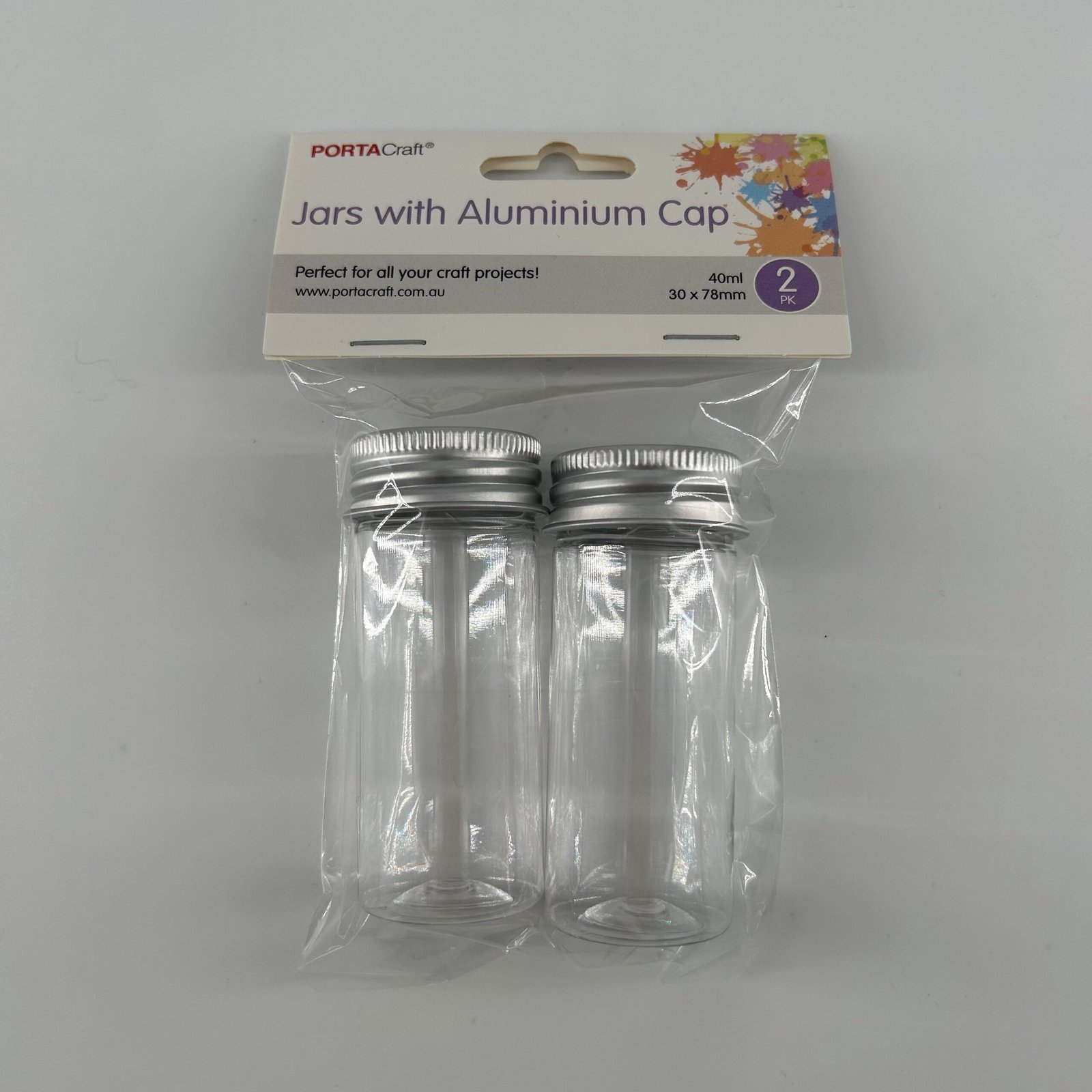 Glass Jar with Aluminium Cap 40ml 2pk