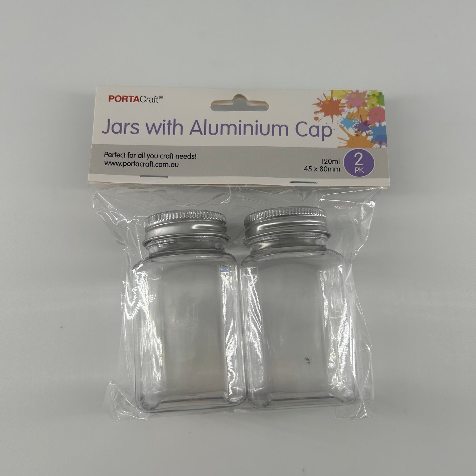 Jar with Aluminium Cap 120ml 2pk