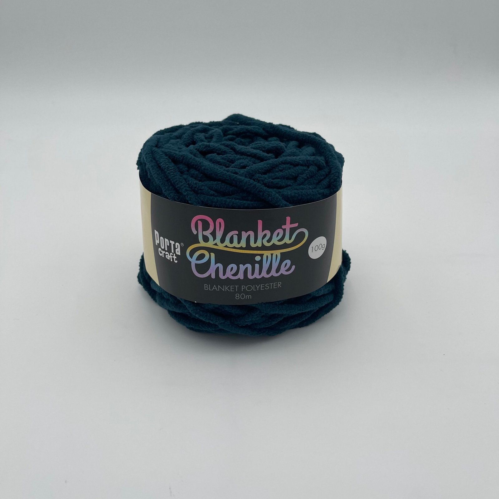 Chenille Blanket Yarn 80m - Solid Navy