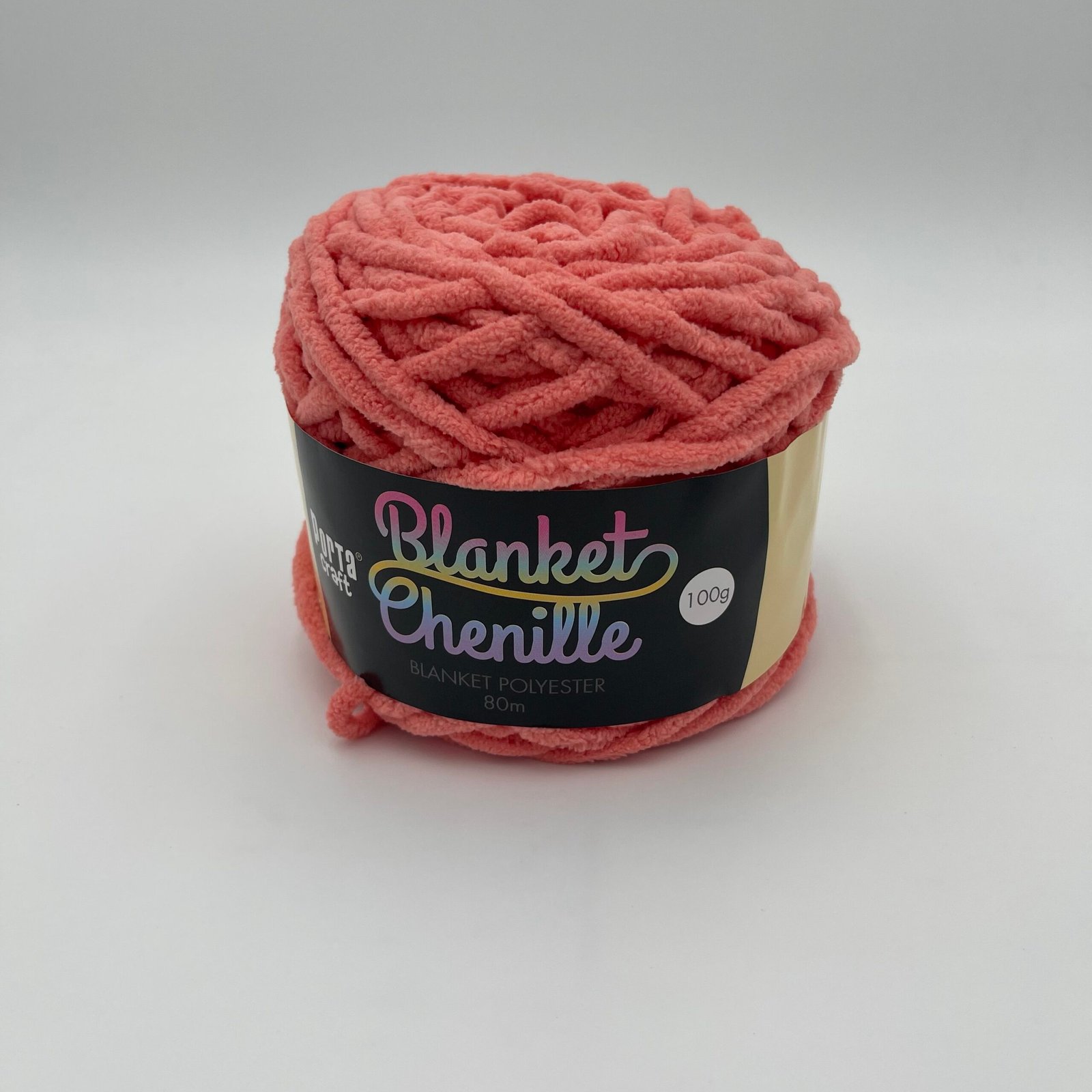Chenille Blanket Yarn 80m - Solid Salmon