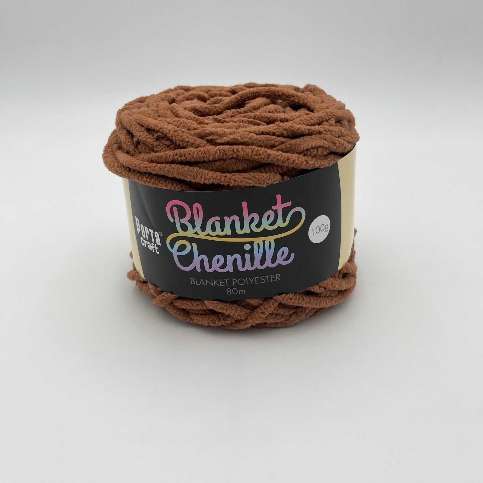 Chenille Blanket Yarn 80m - Solid Teddy Bear