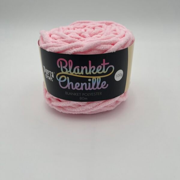Chenille Blanket Yarn 80m - Solid Lintht Pink