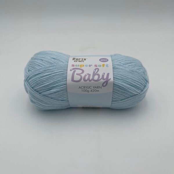 Super Soft Baby Acrylic Yarn 420m 4ply - Baby Blue