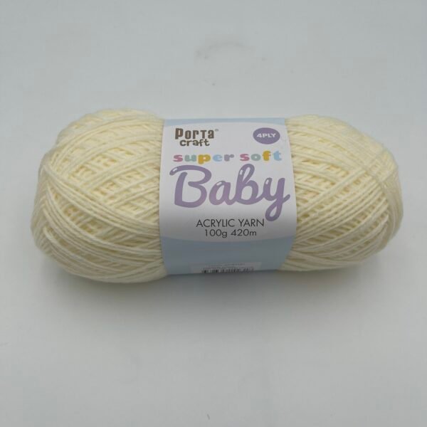 Super Soft Baby Acrylic Yarn 420m 4ply - Cream