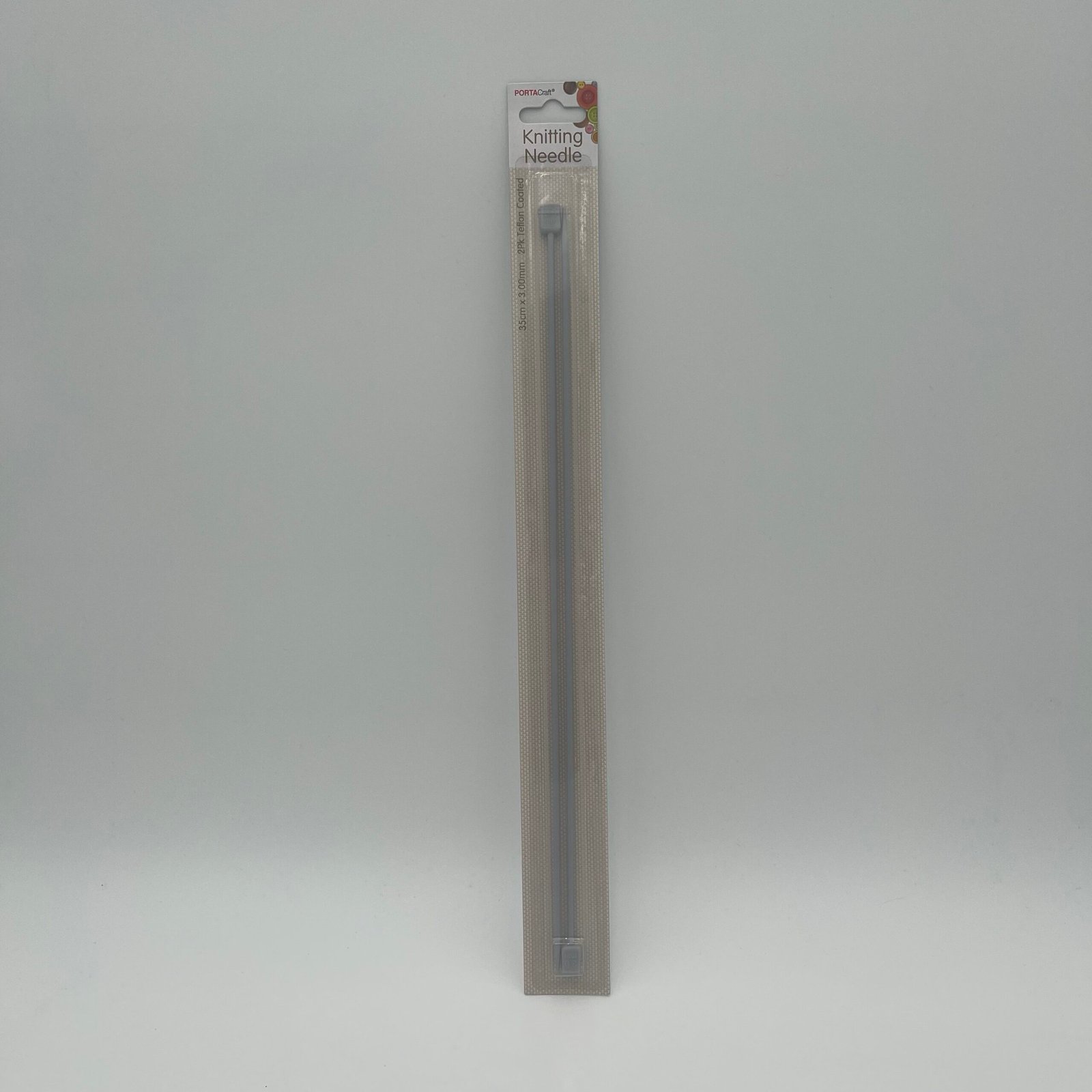 Knitting Needles Teflon Coat 2pk - 35cm x3.00mm