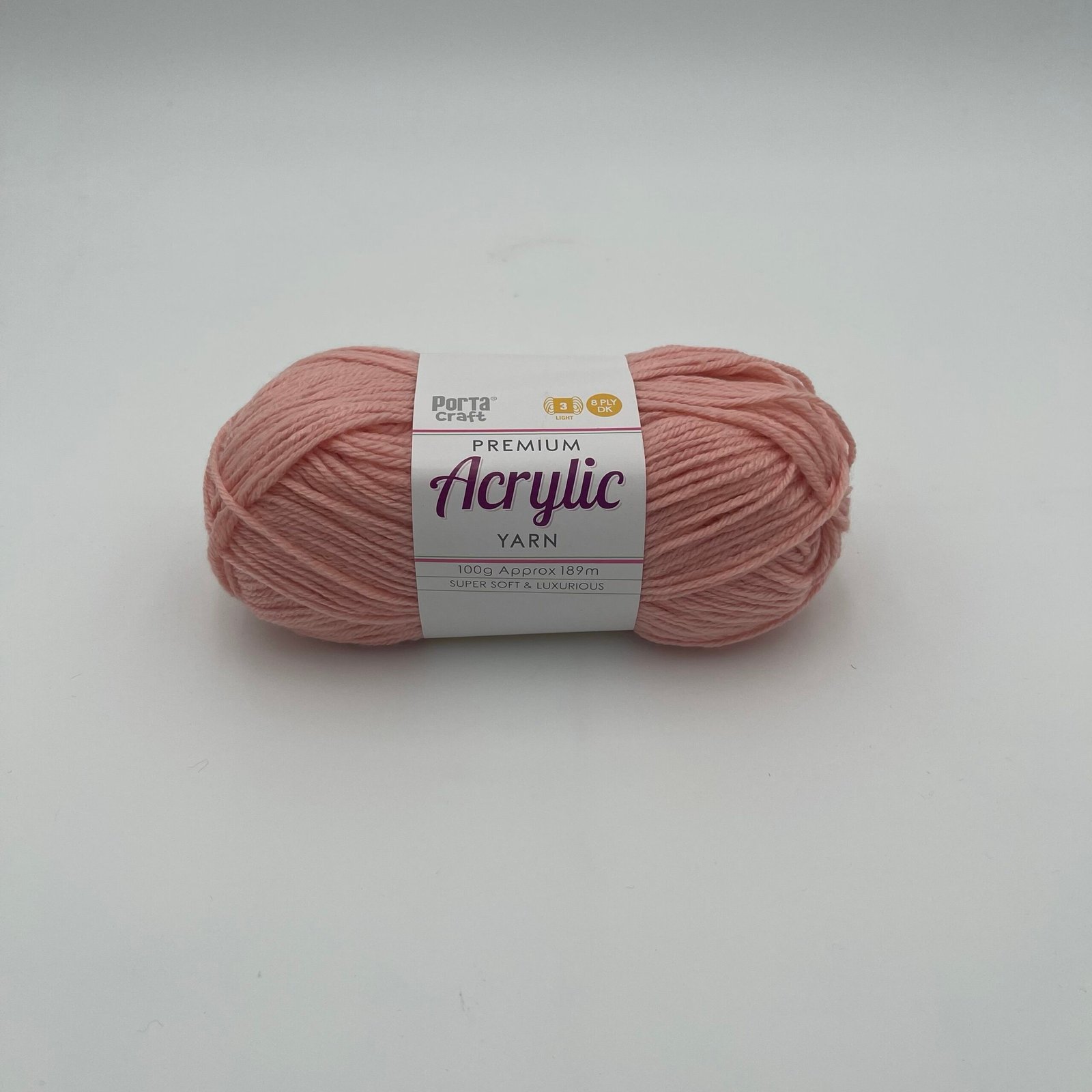 Acrylic Yarn 100g 189m 8ply - Dusty Oink