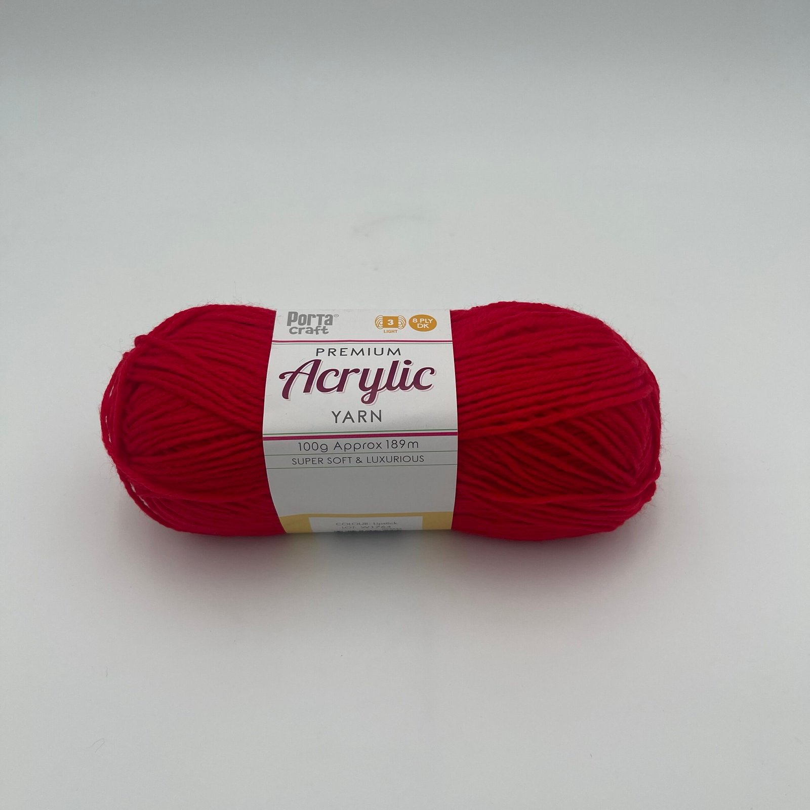 Acrylic Yarn 100g 189m 8ply - Lipstick